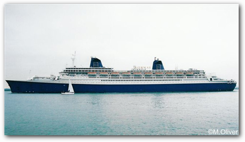 NCL SS NORWAY At Southampton Photo Fridge Magnet Cruise Ship Ocean Liner 